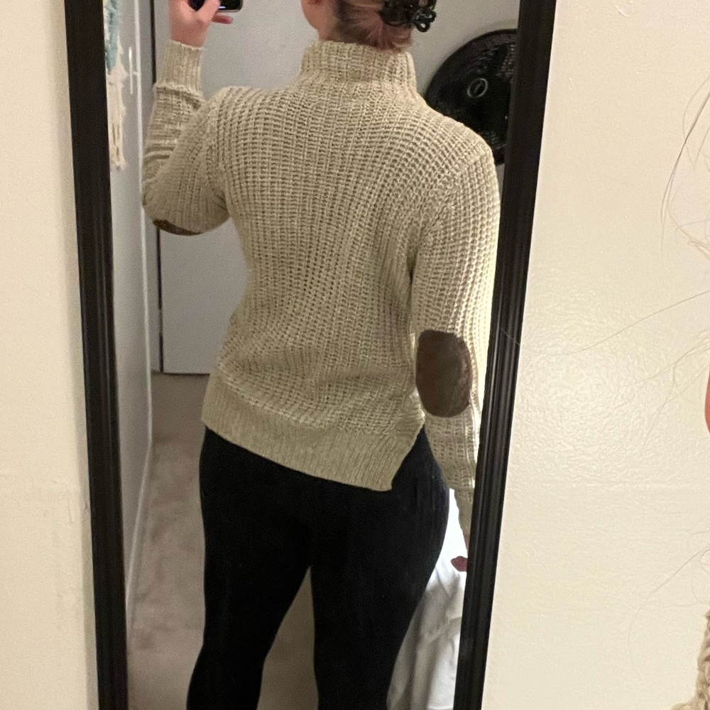Tan mock turtle neck sweater